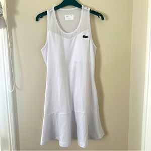 NWOT Lacoste Women’s Sport Racerback Jersey Tennis Dress (Fr40 / US8) White